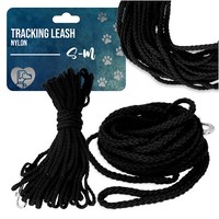 Haustier Hundeleine Trainingsleine Nylon Seil FäHrtenleine Suchleine 5M Schwarz