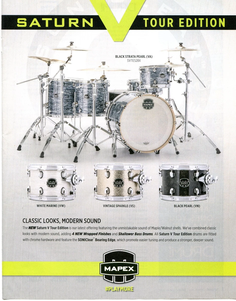 2017 Print Ad of Mapex Saturn V Tour Edition Drum Kit Black Strata
