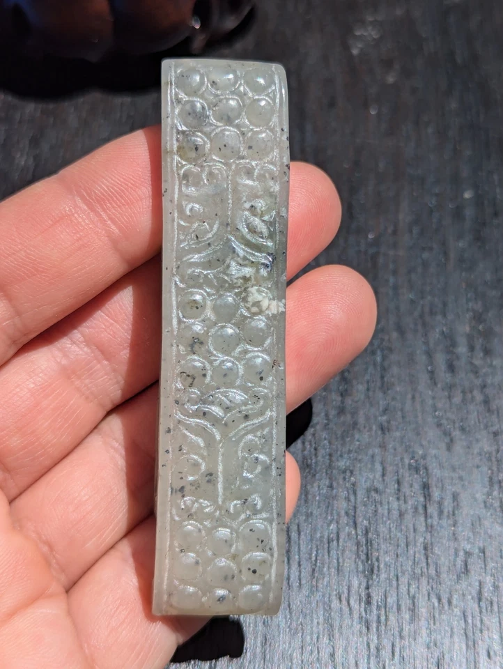 Antigua vaina de jade de los Estados Combatientes chinos para espada Foto 3 de 4