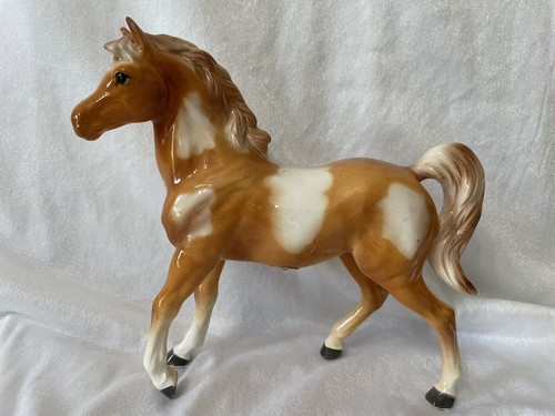 Vintage Shafford Blue Ribbon Palomino Pinto Paint Stute Figur