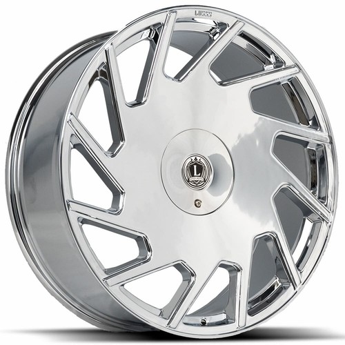 24 LUXX Wheels Lux25 Chrome Rims Fit Escalade Yukon Sierra Tahoe ...