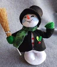 Annalee 5IN Evergreen Snowman Doll Christmas Holiday Winter 2021
