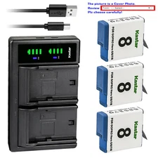 Kastar Battery LTD2 USB Charger for GoPro AHDBT-801 Gopro8 GoPro Hero 8 HD Black
