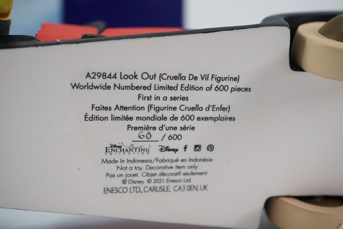 Disney Enesco Cruella De Vil Figurine Look Out Limited Edition Auto Modell - Bild 6 von 6