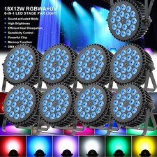 18x12W Wash Stage Lighting LED PAR Light RGBWA UV DMX Beam Party DJ Disco Light
