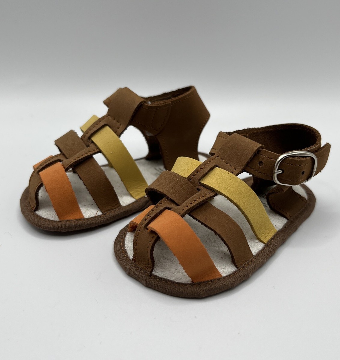 Brown Size Infant Sandals New Cuquito Soft Leather Baby Shoes