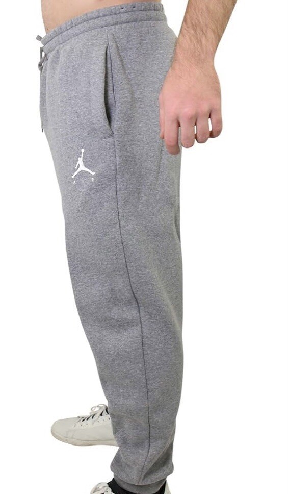 NEW Nike Men's Air Jordan Jumpman Fleece Joggers Heather Grey