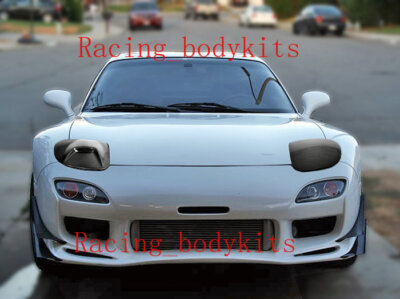 For Mazda RX7 FD3S 2PCS Carbon Fiber Vent Front Headlight Trim
