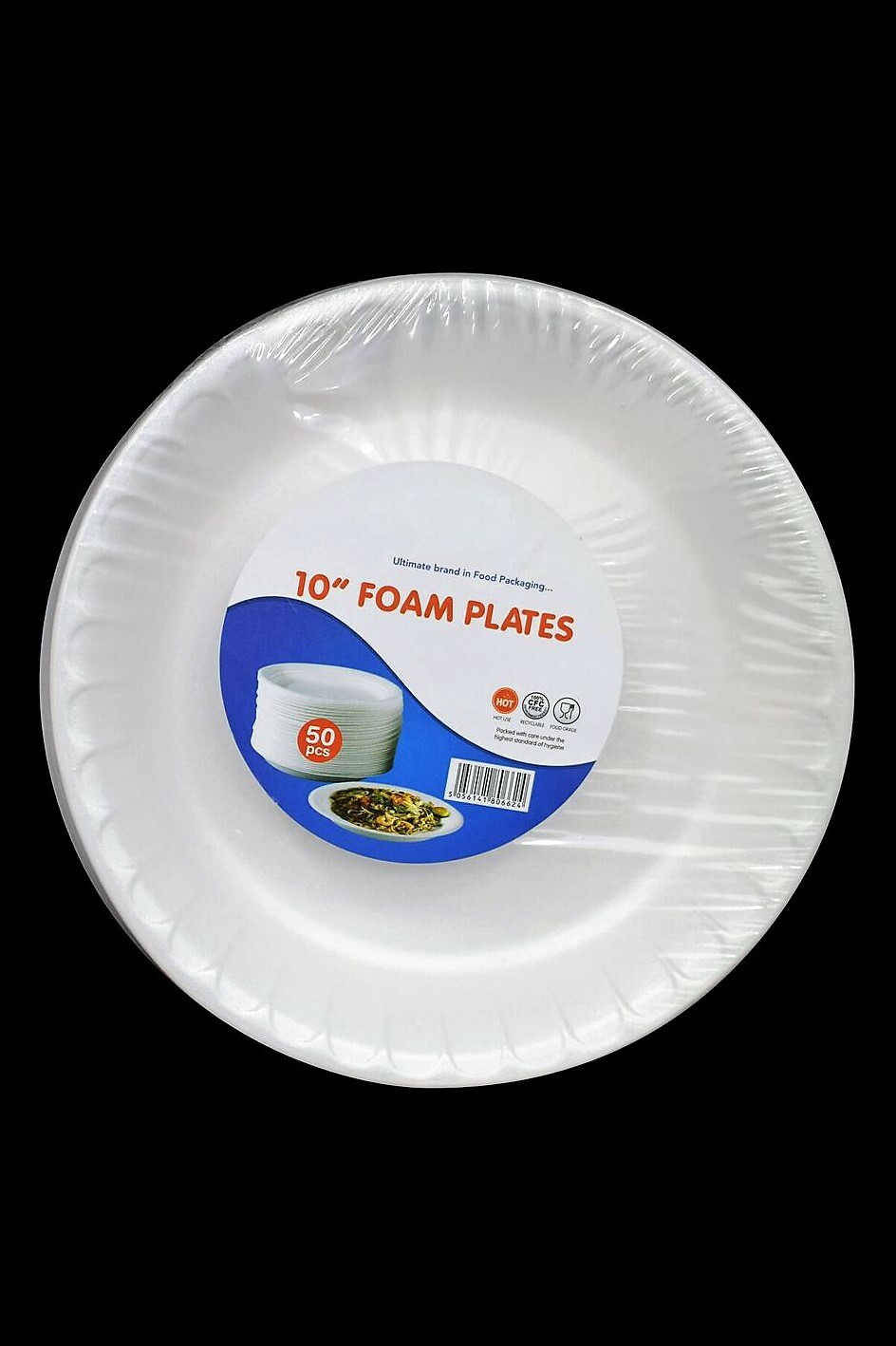 Top Quality Strong White Foam Plates for Parties, BBQ, Events 7",9