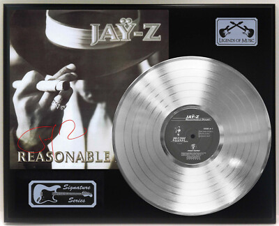 Jay Z Reasonable Doubt Silver LP Record Signature Display | eBay