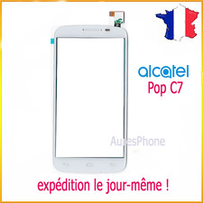 VITRE ECRAN TACTILE POUR ALCATEL ONE TOUCH POP C7 OT7040 / OT7041 ⭐ BLANC ⭐