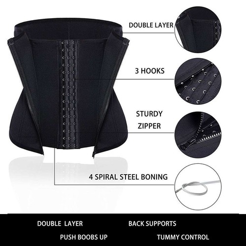 Corset Waist Trainer Training Shaper Body Shapewear Underbust Cincher Tummy Belt - Picture 10 of 16