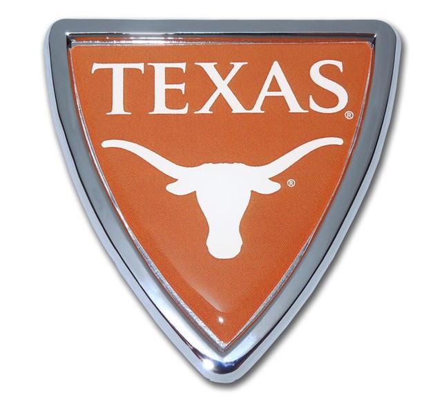Chrome Metal Longhorn Car Emblem - Texas Longhorns Bull Cow Badge For Any Vehicle