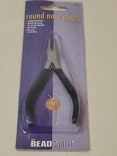 The Beadsmith Pliers Round Nose w/Spring Black Handle 5" PL513 Steel Head NIP