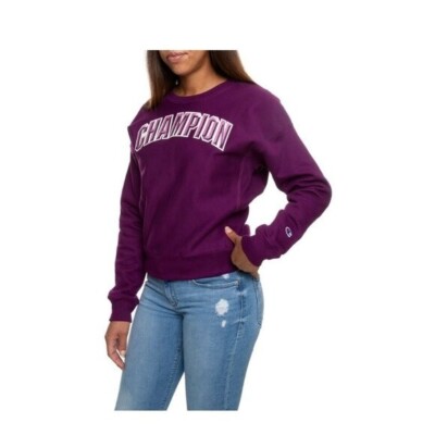 Purple Champion Boyfriend Hoodie Damen Champion ADAM FU ARTIST