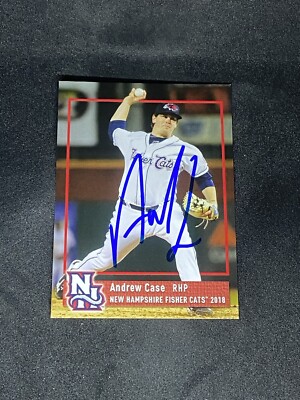 Andrew Case 2018 Grandstand New Hampshire Fisher Cats Autographed ...