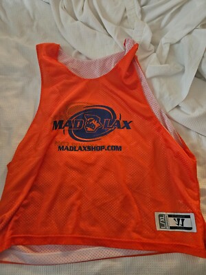 Jock High School Warrior L/XL Orange and White Lacrosse Jersey Mens