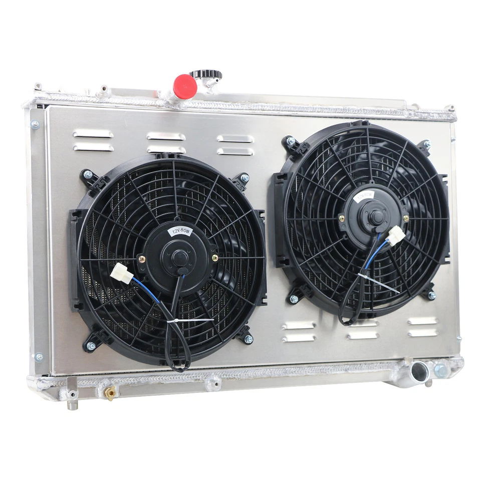 3 Row Radiator Shroud Fan For 96-00 TOYOTA MARK II CHASER JZX100,1JZ-GTE 2.5L Foto 3 de 4