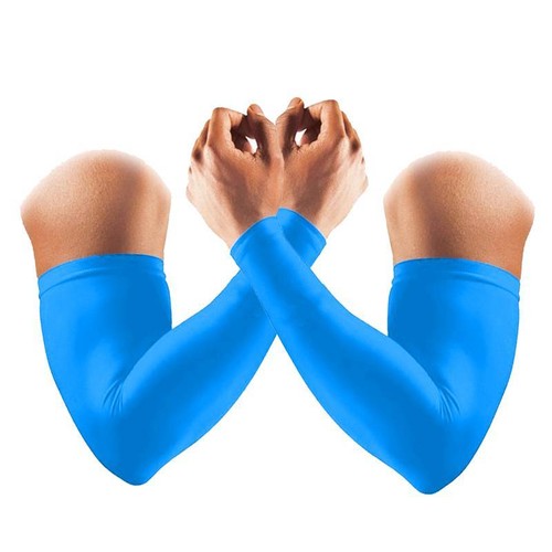 Youth/Men Arm Sleeves Basketball Sports Compression Elastic Support Brace Sleeve - Foto 19 di 19