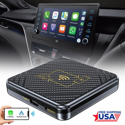 Wireless CarPlay & Android Auto Adapter AI Box Connect Voice Control Plug & Play - Picture 5 of 17