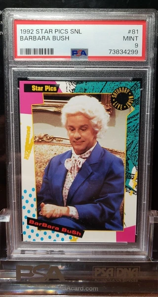 1992 Star Pics Saturday Night Live #81 Phil Hartman RC Barbara Bush PSA 9 POP 1