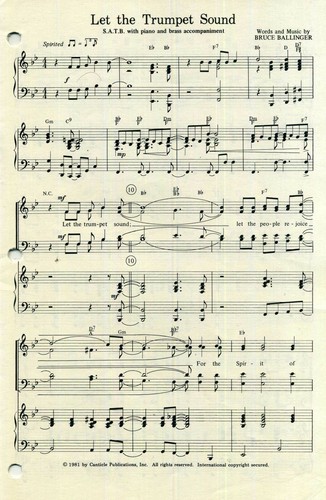 Let the Trumpet Sound SATB - Picture 2 of 2