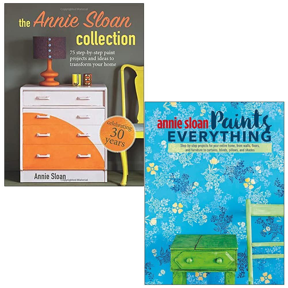 Annie Sloan 2 Books Collection Set  Paints Everything,Step-by-step Paperback NEW