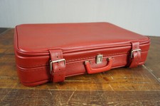 Koffer Oldtimer Vintage Reisekoffer Tasche 70er Retro Weekender 70s rot