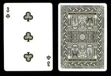 1 x playing card Theory11 High Victorian - 3 of Clubs ZT 39
