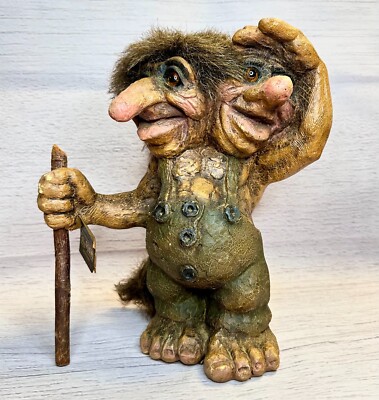 Vintage NyForm Norwegian Two Headed Troll Tagged No 101 Large