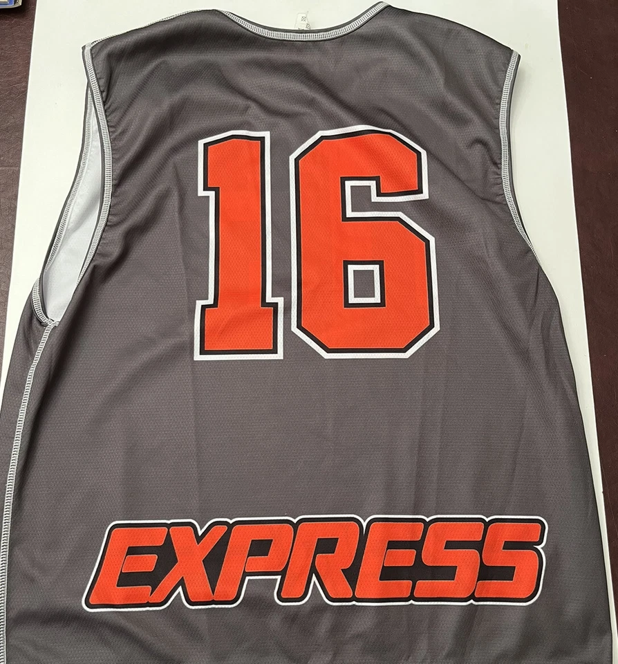 Camisa Jersey Midwest Express Para Hombre Adulto Talla XL Reversible Lacrosse - Gris/Blanco Foto 3 de 4