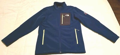 The North Face Mens Polartec Windbloc Fleece Lined Softshell Jacket Blue Medium