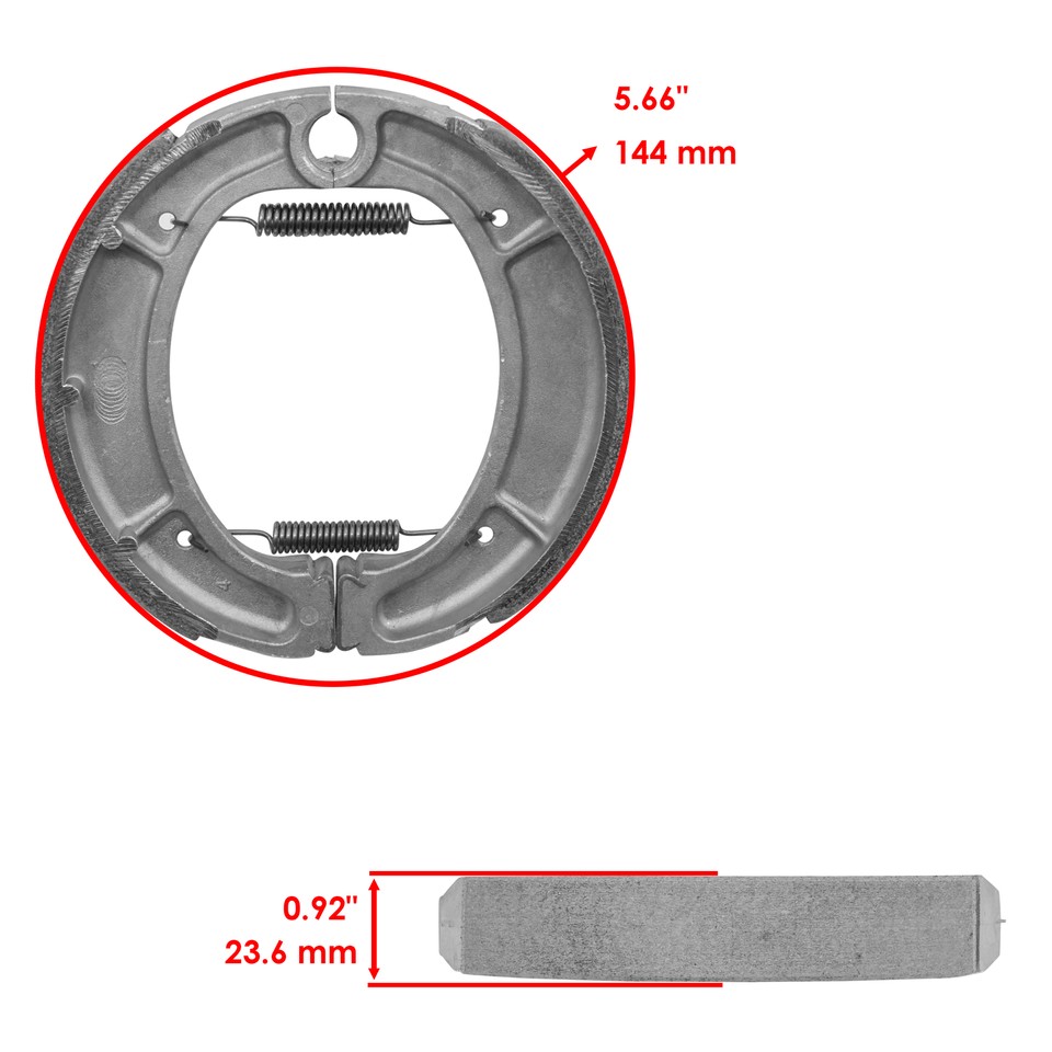 Caltric Rear Brake Shoes For Yamaha IT490 (1982-85) & TY250 (1981) – Reliable Stopping Power