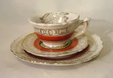 VINTAGE CHINATOWN SAN FRANCISCO MINIATURE PORCELAIN PLATE, CUP & SAUCER