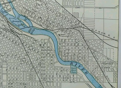 Vintage 1902 MINNEAPOLIS MINNESOTA Map 11"x14" Old Antique Original DINKYTOWN - Picture 8 of 16