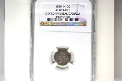 1829 Capped Bust Half Dime- NGC XF Details.  Environmental Damage.  Nice Look.