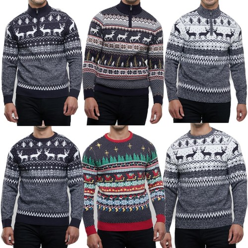 Mens Christmas Fair Isle Reindeer 