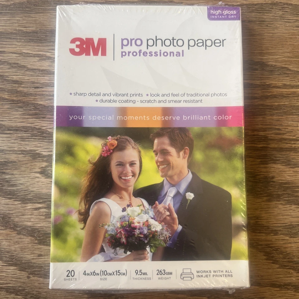 Vintage NEW 3M Professional Photo Paper 4"x6" 20 Sheets 4 Packs (80 Sheets) - Image 2 of 4
