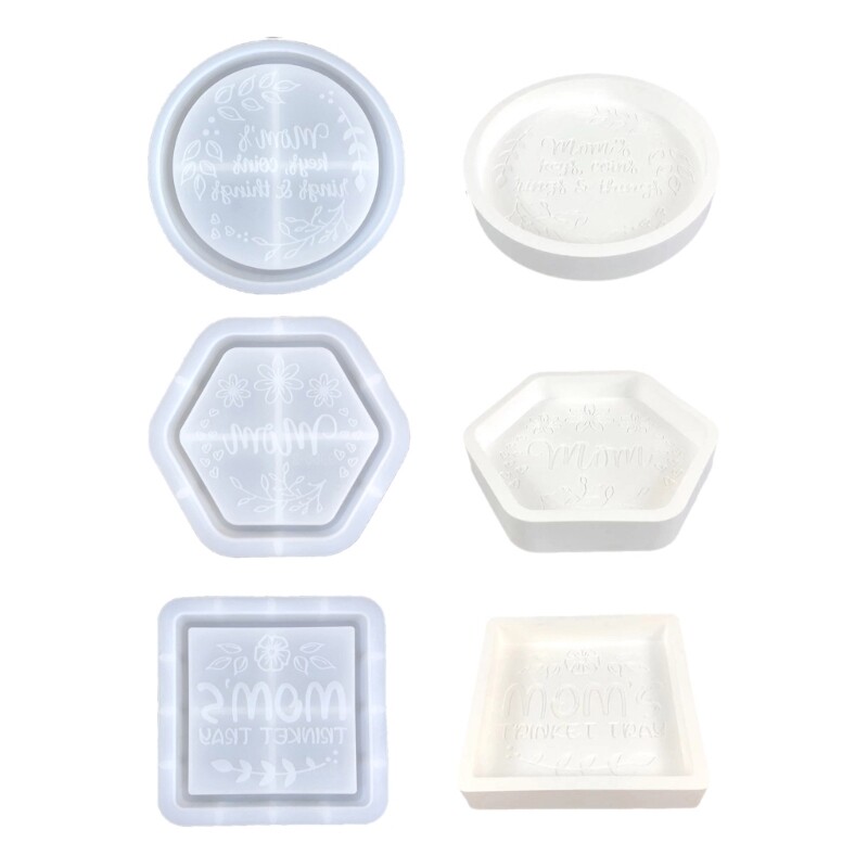 Round Shape Tray Silicone Molds DIY Concrete Cement Epoxy Resin Mould