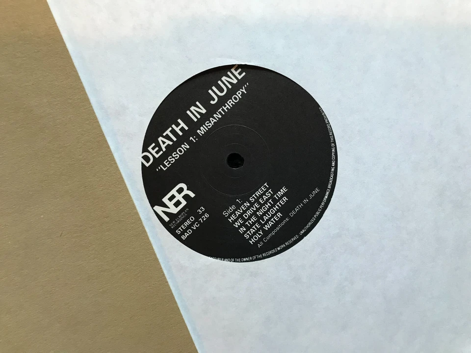 Death In June Lesson 1: Misanthropy Vinyl LP goth neo folk '86 uk ner badvc726 ! - Image 4 of 4