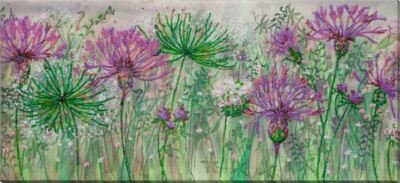 Bead embroidery kit Cornflowers needlework kit Art canvas beadwork pattern