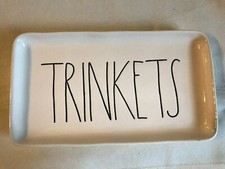RAE DUNN  ARTISAN COLLECTION  BY MAGENTA  "TRINKETS"  9" x 5" TRAY DISH 