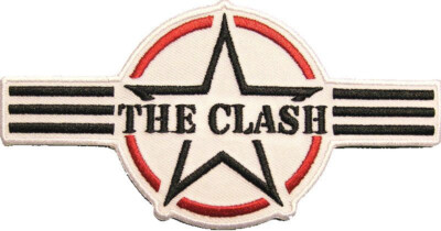 CLASH THE CLASH AUFBÜGLER EMBROIDERY PATCH # 14 GIVE 'EM ENOUGH ROPE LOGO 14x8cm