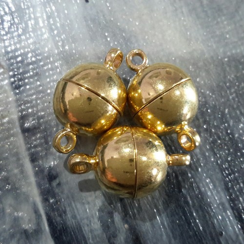 Brass Magnetic Clasp, Gold, 16x10mm, 5 sets, Free postage Oz Seller - Bild 1 von 3