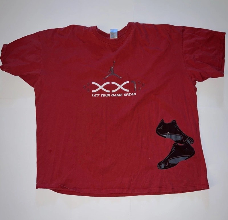 Air Jordan 21 Red T-Shirt Basketball Print size XXXL 3x Brand