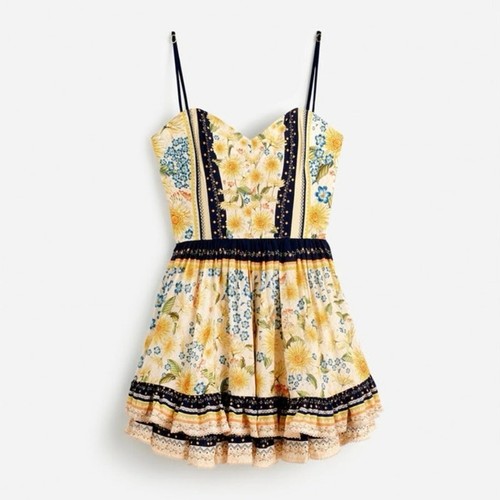 Madewell x Agua Bendita Isadora Mini Abito Multicolore Taglia Media Nuovo con etichette
