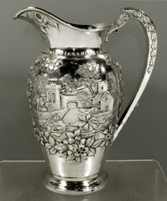 Kirk & Son Sterling Silver Water Pitcher c1905 Castle Pattern