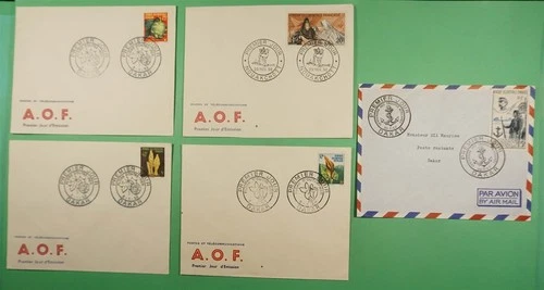 DR WHO 1950s FRENCH SENEGAL 5 FDC R38365