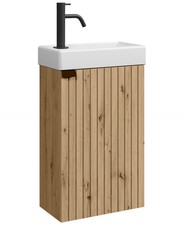 Badplaats Gäste-WC Waschtisch Set Bosco 40 x 22 cm Eiche - Platzsparende Badmöbe