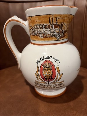 Vintage  Pitcher Glenlivet Whiskey  barware distillery collectible  France